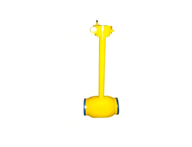 Pre-insulatable fully welded steel direct-buried ball valve
