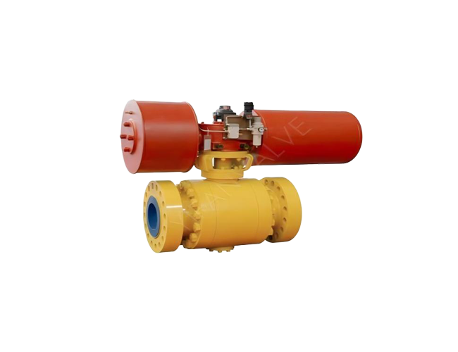 Forged Steel Pneumatic Flange Pipeline Ball Valve