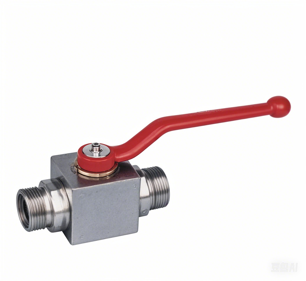 High-pressure ball valve with external threads