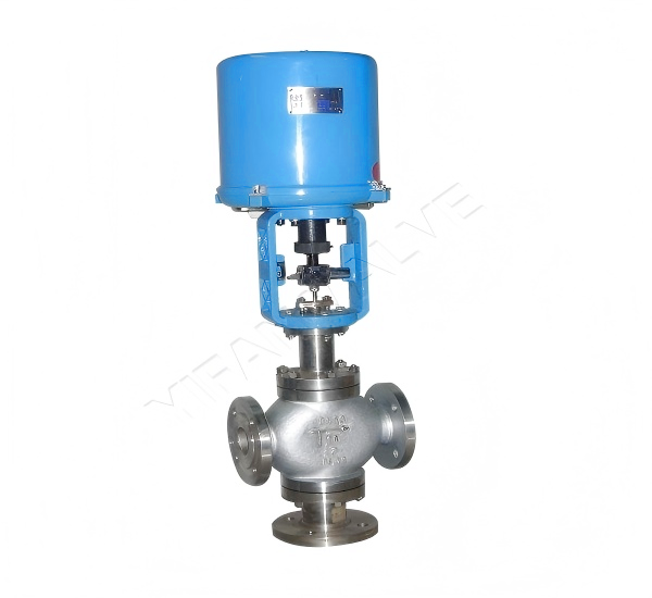 Electric double-seated regulating valve