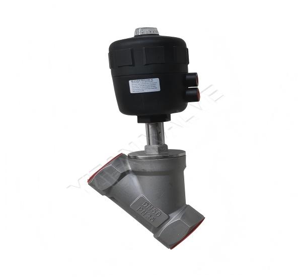 Pneumatic Angle Seat Valve (Plastic Head)