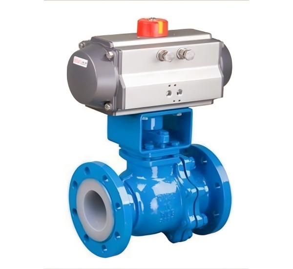 Flanged Pneumatic Fluorine-lined Ball Valve