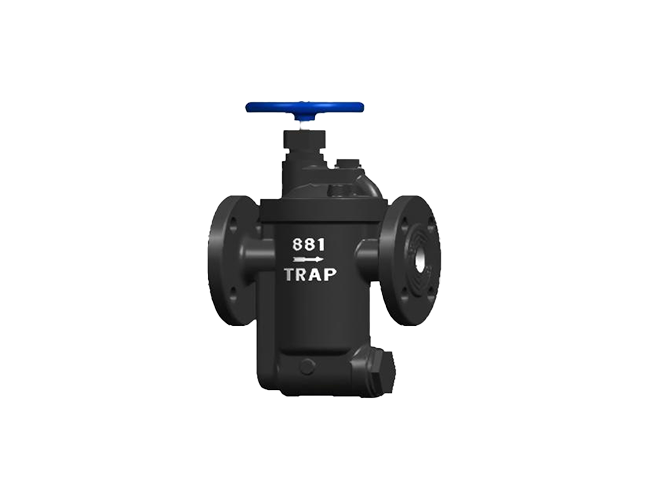 Inverted bucket type steam trap with bypass