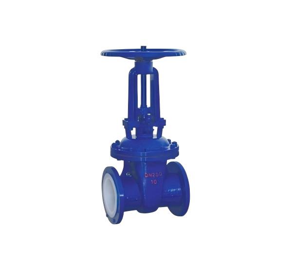 Fluorine-lined Flange Manual Gate Valve