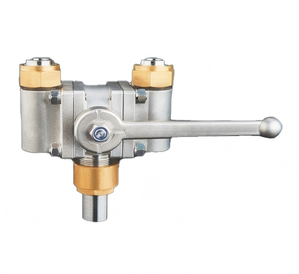Low - temperature three - way ball valve