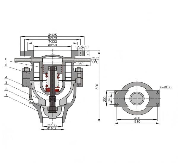 High - pressure main safety valve/Pulse - type safety valve