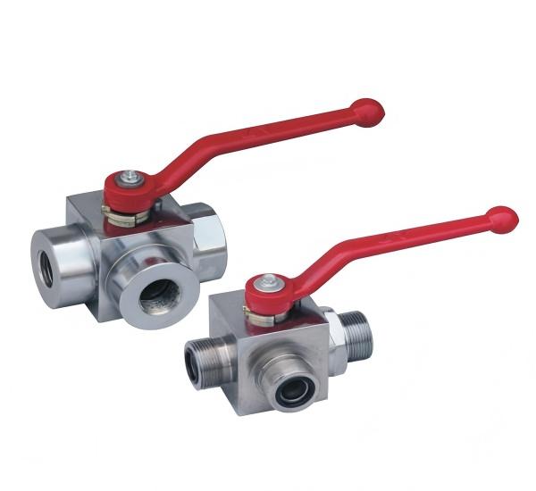 Two-position three-way high-pressure ball valve
