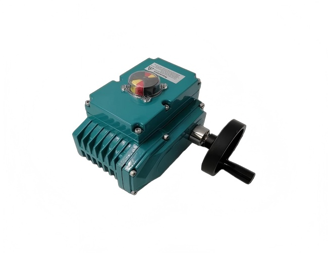Compact electric actuator with handwheel