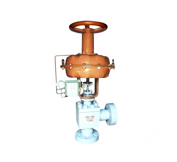 Pneumatic high-pressure angle type control valve