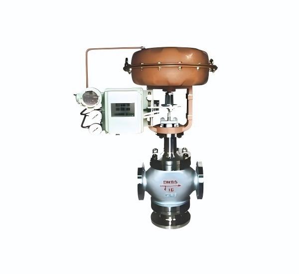 Pneumatic three-way regulating valve