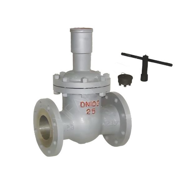 Locked gate valve