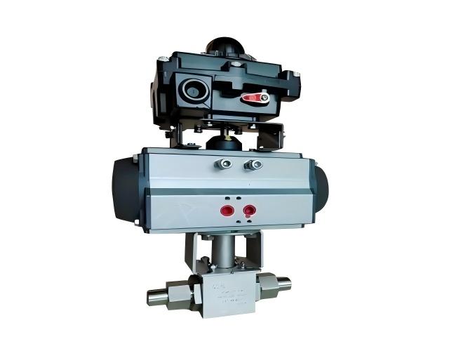 Pneumatic high-pressure ball valve with union joint
