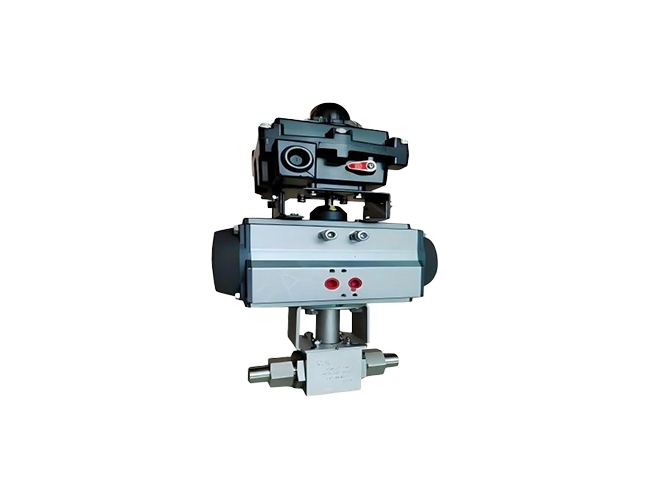 Pneumatic high-pressure ball valve with union joint