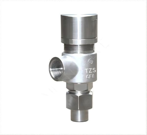 Spring - loaded low - lift safety valve with external thread