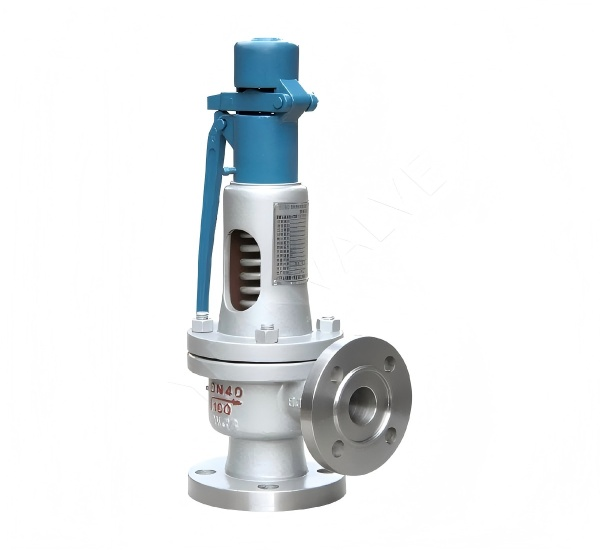 High - pressure flange - mounted lever - operated slightly - open type safety valve