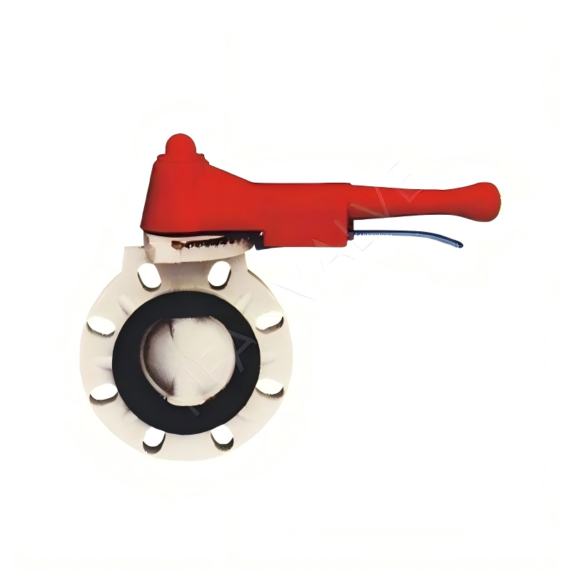 All-plastic wafer type butterfly valve
