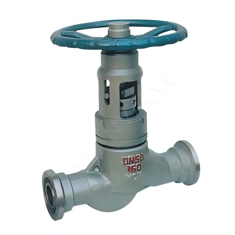 Clamp-connected straight-through throttle stop valve