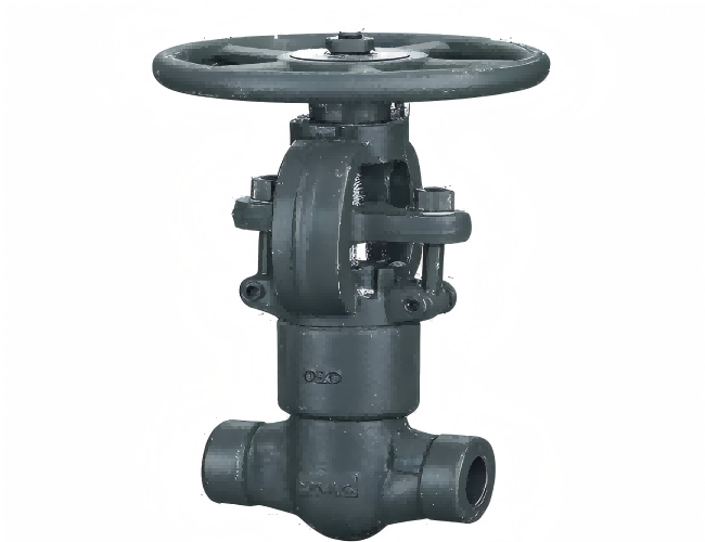 Forged steel self-sealing globe valve