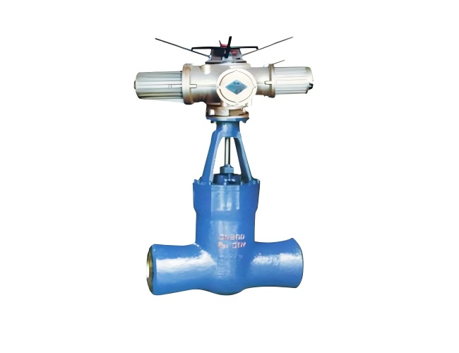 High-pressure electric globe valve for power stations