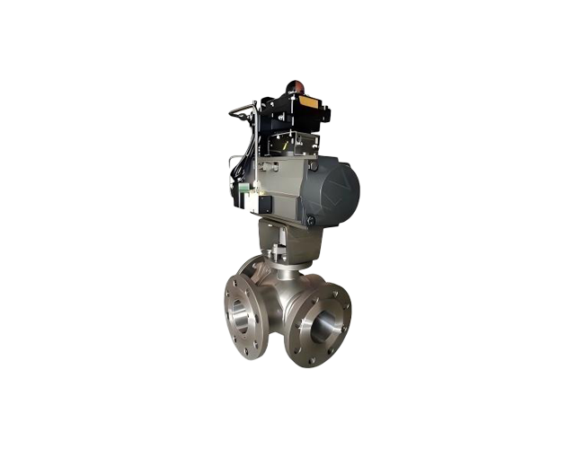 Pneumatic Three-way Ball Valve