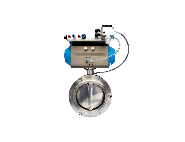 Pneumatic quick-installation expansion powder body butterfly valve